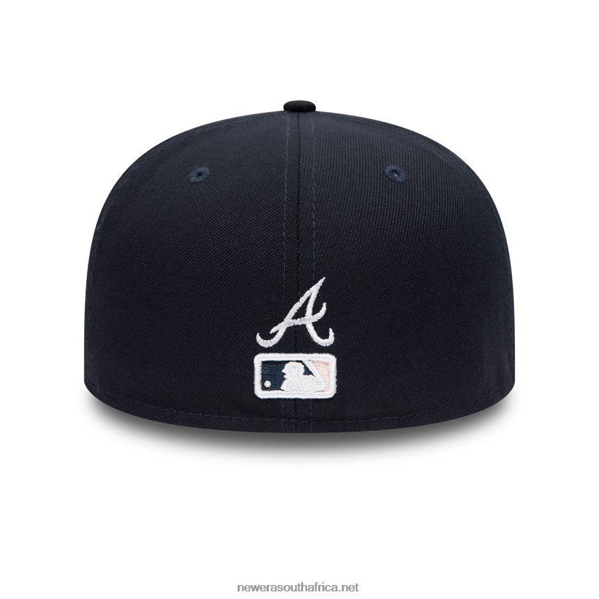 Atlanta Braves Side Patch Bloom Navy 59FIFTY Fitted Cap New Era TRBRBN899