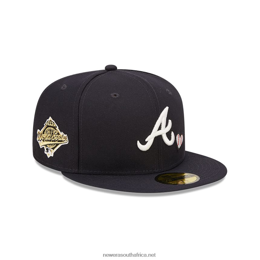 Atlanta Braves Team Heart Blue 59FIFTY Fitted Cap New Era TRBRBN655