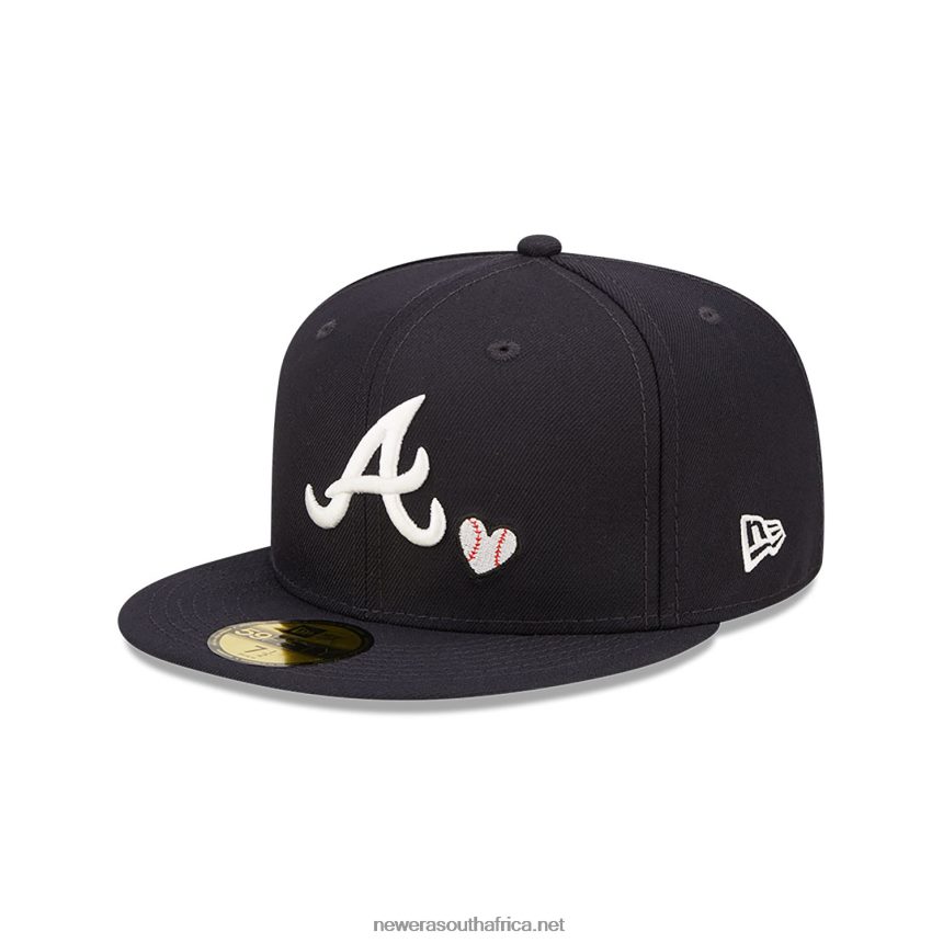 Atlanta Braves Team Heart Blue 59FIFTY Fitted Cap New Era TRBRBN655