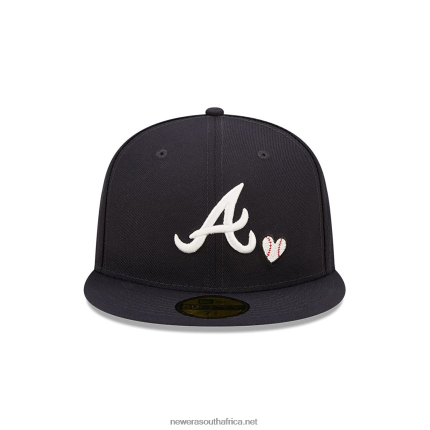 Atlanta Braves Team Heart Blue 59FIFTY Fitted Cap New Era TRBRBN655