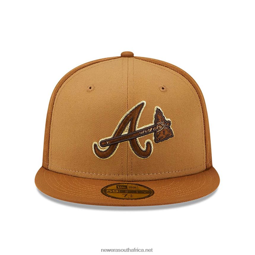 Atlanta Braves Tri Tone Brown 59FIFTY Fitted Cap New Era TRBRBN445
