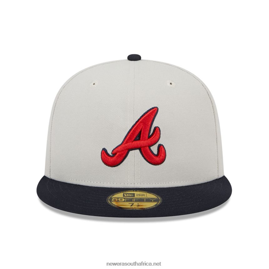 Atlanta Braves Varsity Letter Stone 59FIFTY Fitted Cap New Era TRBRBN500