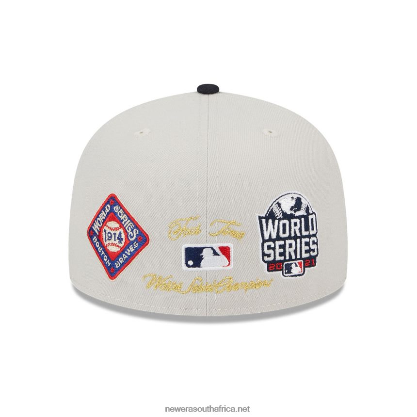 Atlanta Braves Varsity Letter Stone 59FIFTY Fitted Cap New Era TRBRBN500