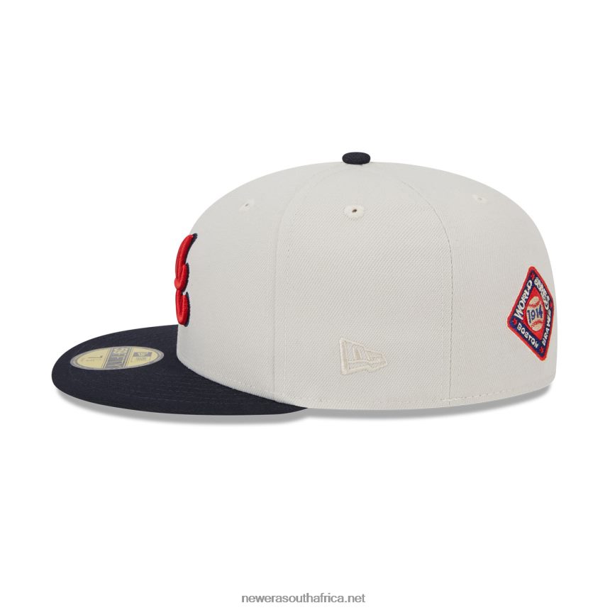 Atlanta Braves Varsity Letter Stone 59FIFTY Fitted Cap New Era TRBRBN500