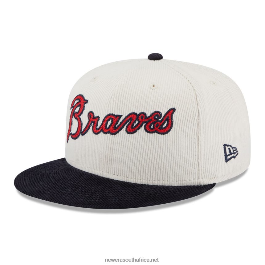 Atlanta Braves Vintage Cord White 59FIFTY Fitted Cap New Era TRBRBN1397
