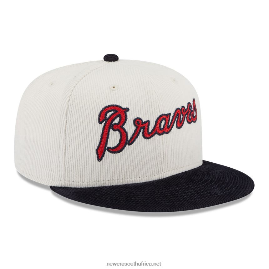 Atlanta Braves Vintage Cord White 59FIFTY Fitted Cap New Era TRBRBN1397