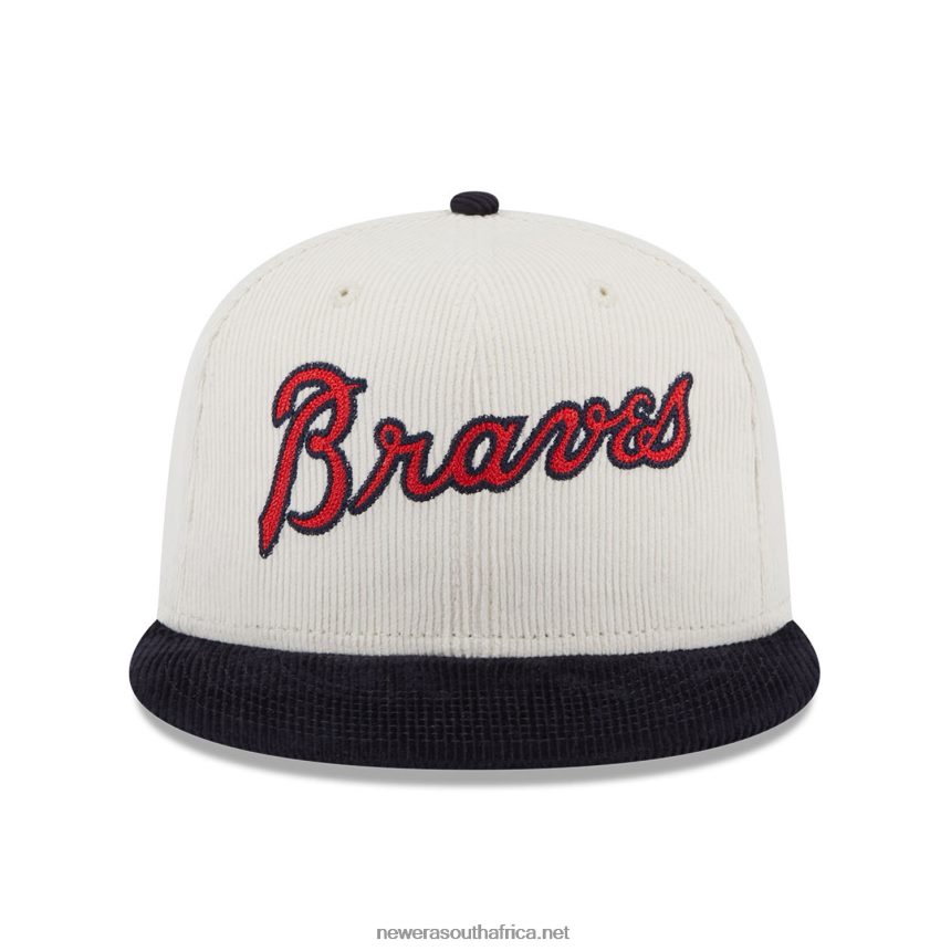 Atlanta Braves Vintage Cord White 59FIFTY Fitted Cap New Era TRBRBN1397