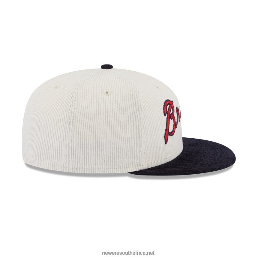 Atlanta Braves Vintage Cord White 59FIFTY Fitted Cap New Era TRBRBN1397