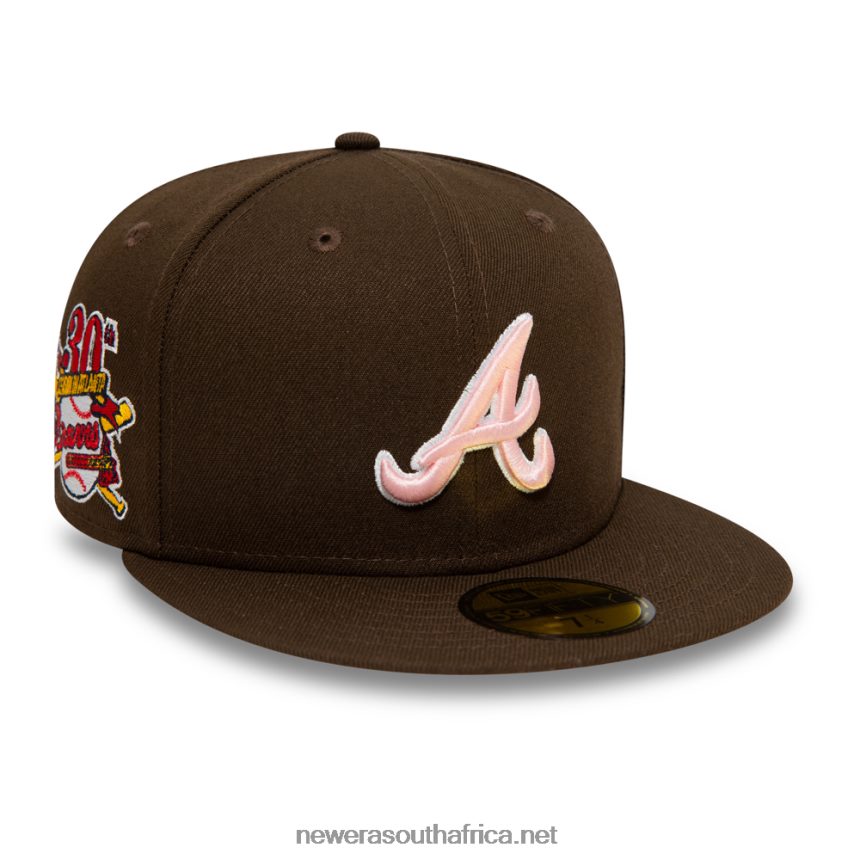 Atlanta Braves Walnut and Pink 59FIFTY Cap New Era TRBRBN642