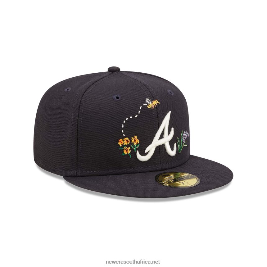 Atlanta Braves Watercolour Floral Navy 59FIFTY Cap New Era TRBRBN715