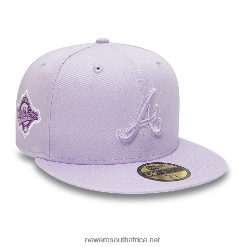 Atlanta Braves World Series Tonal Lilac 59FIFTY Fitted Cap New Era TRBRBN176