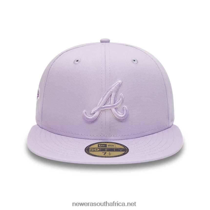 Atlanta Braves World Series Tonal Lilac 59FIFTY Fitted Cap New Era TRBRBN176