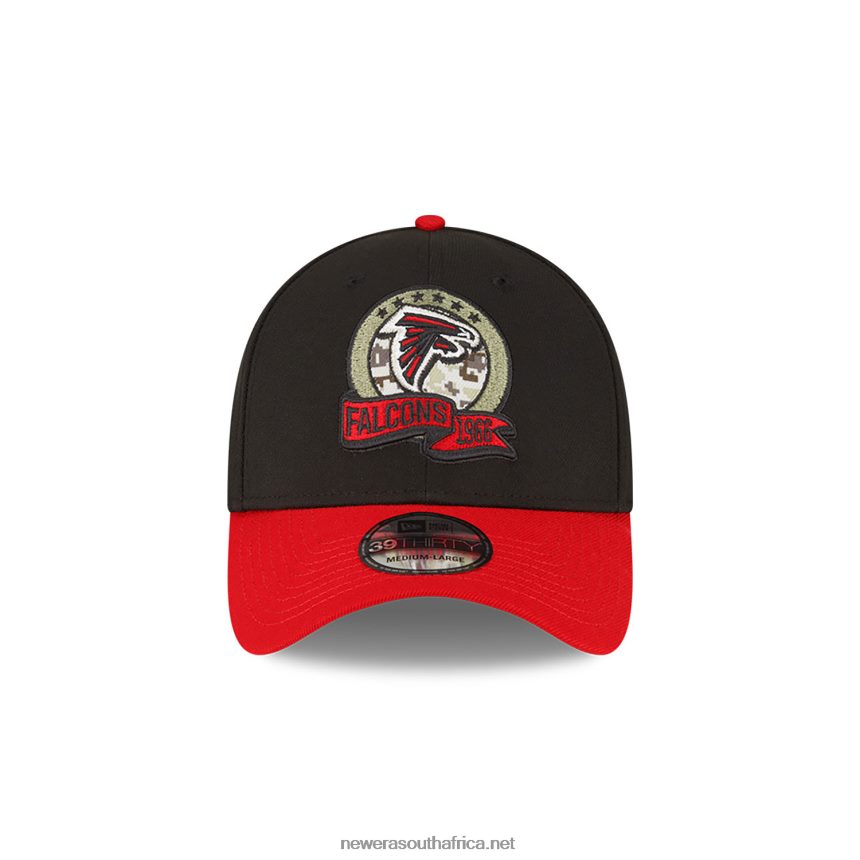 Atlanta Falcons NFL Salute to Service Black 39THIRTY Stretch Fit Cap New Era TRBRBN2190