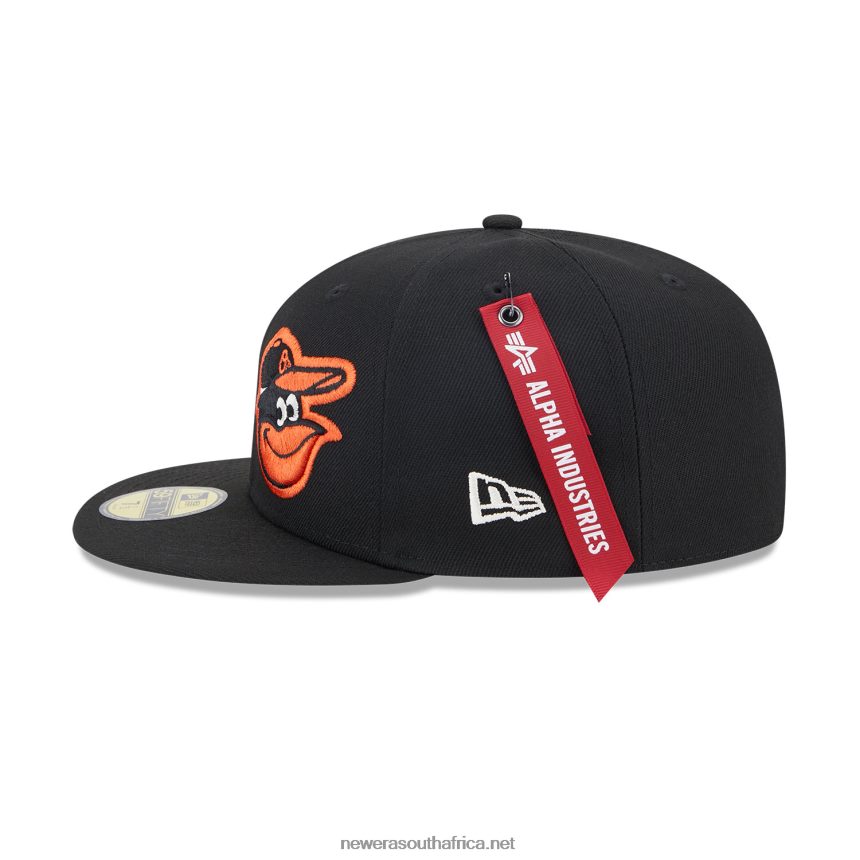 Baltimore Orioles Alpha Industries X MLB Black 59FIFTY Fitted Cap New Era TRBRBN679
