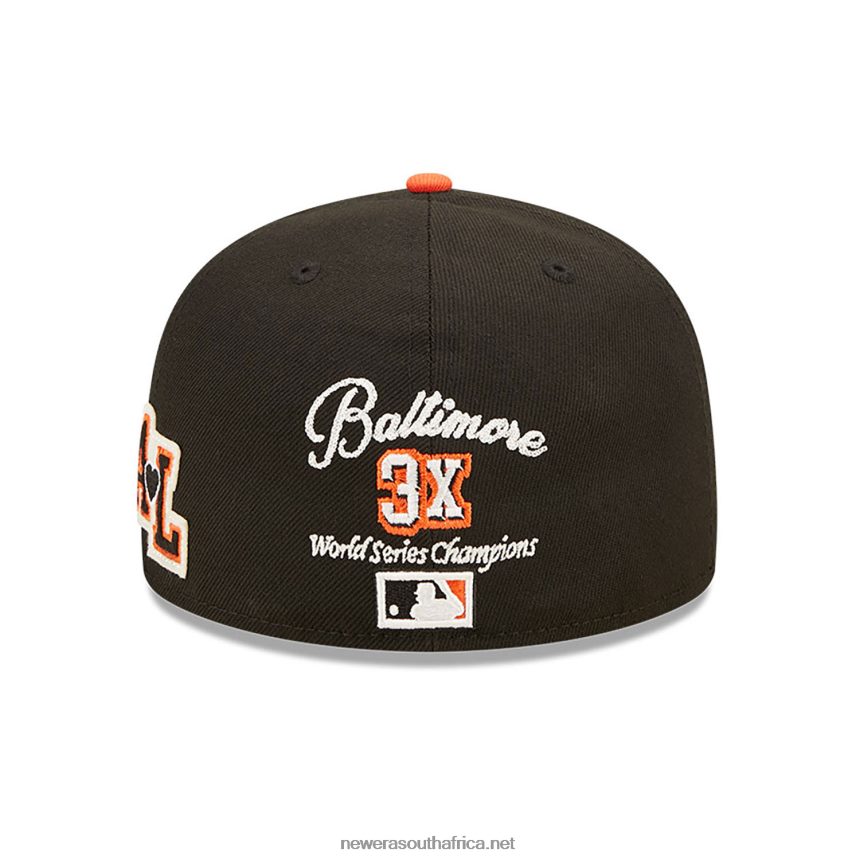 Baltimore Orioles NE Letterman Black 59FIFTY Fitted Cap New Era TRBRBN703