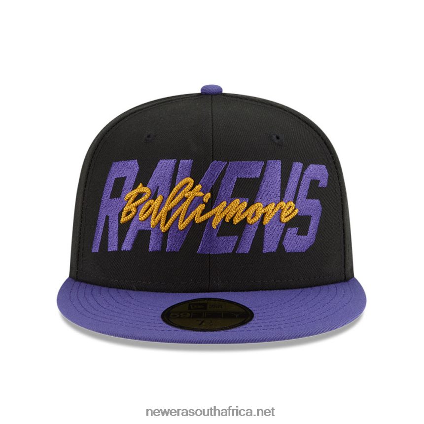Baltimore Ravens NFL Draft Black 59FIFTY Fitted Cap New Era TRBRBN1033