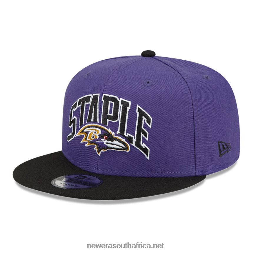 Baltimore Ravens x Staple Purple 9FIFTY Snapback Cap New Era TRBRBN1958