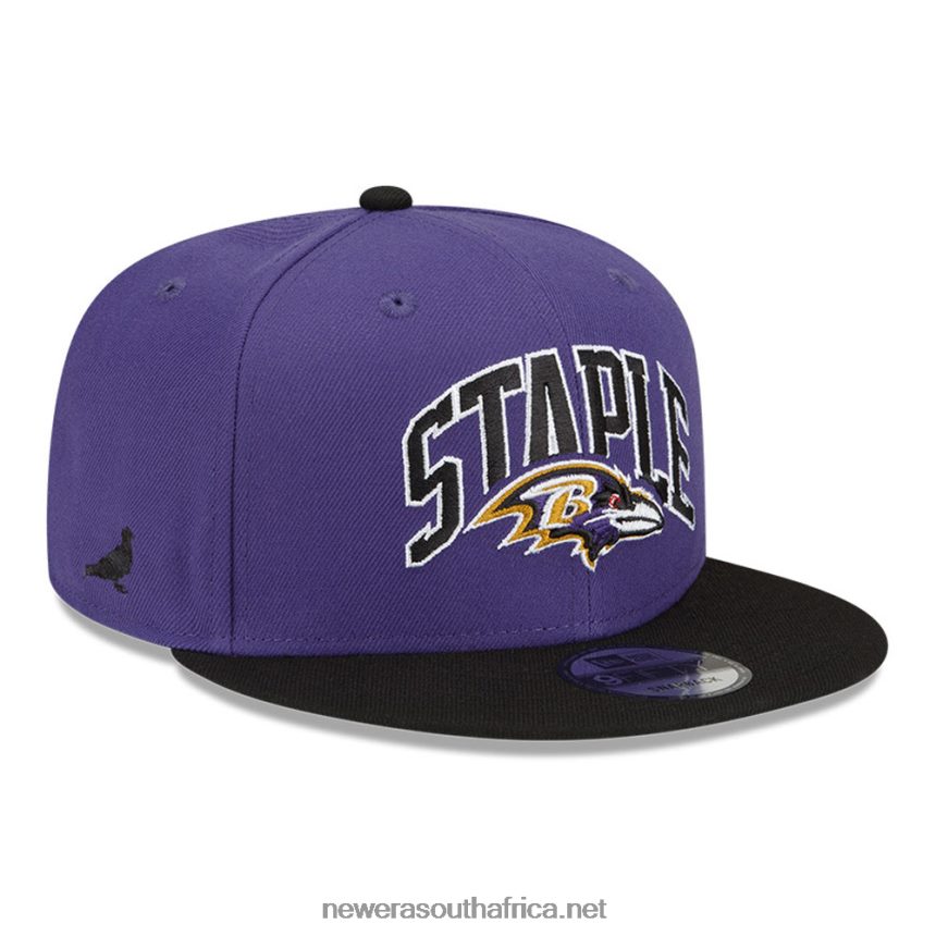 Baltimore Ravens x Staple Purple 9FIFTY Snapback Cap New Era TRBRBN1958