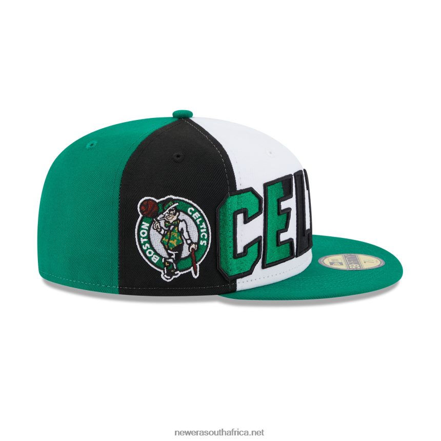 Boston Celtics NBA Back Half Green 59FIFTY Fitted Cap New Era TRBRBN693