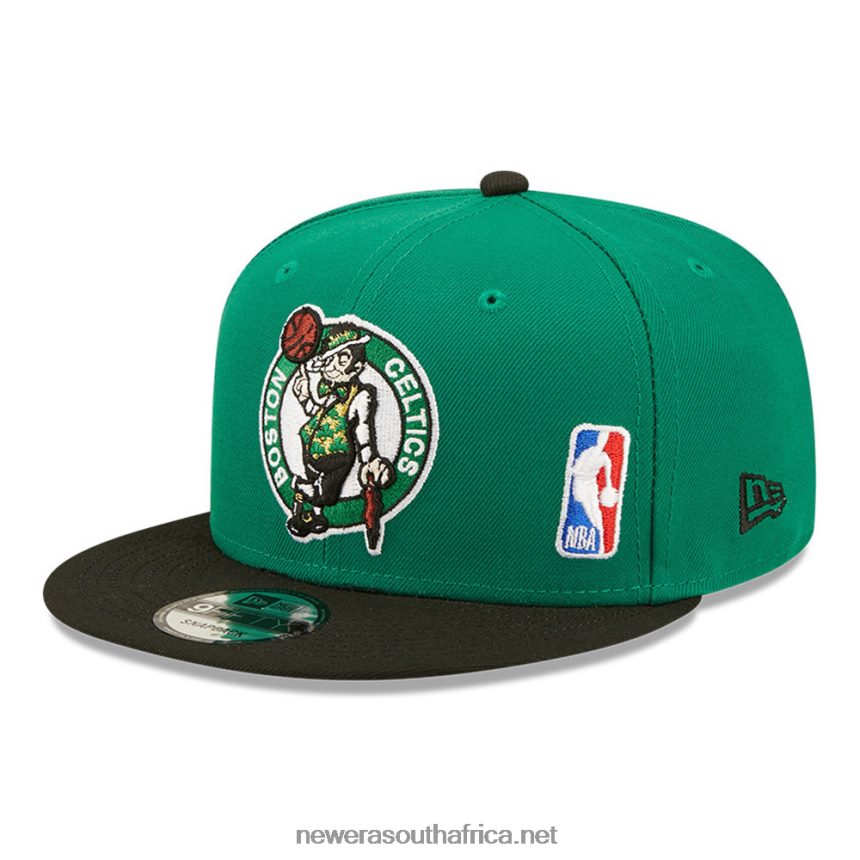 Boston Celtics NBA Black Letter Arch Green 9FIFTY Snapback Cap New Era TRBRBN2080