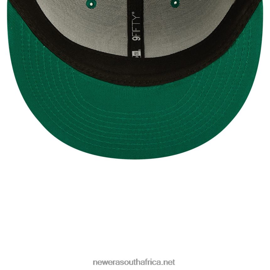 Boston Celtics NBA Black Letter Arch Green 9FIFTY Snapback Cap New Era TRBRBN2080