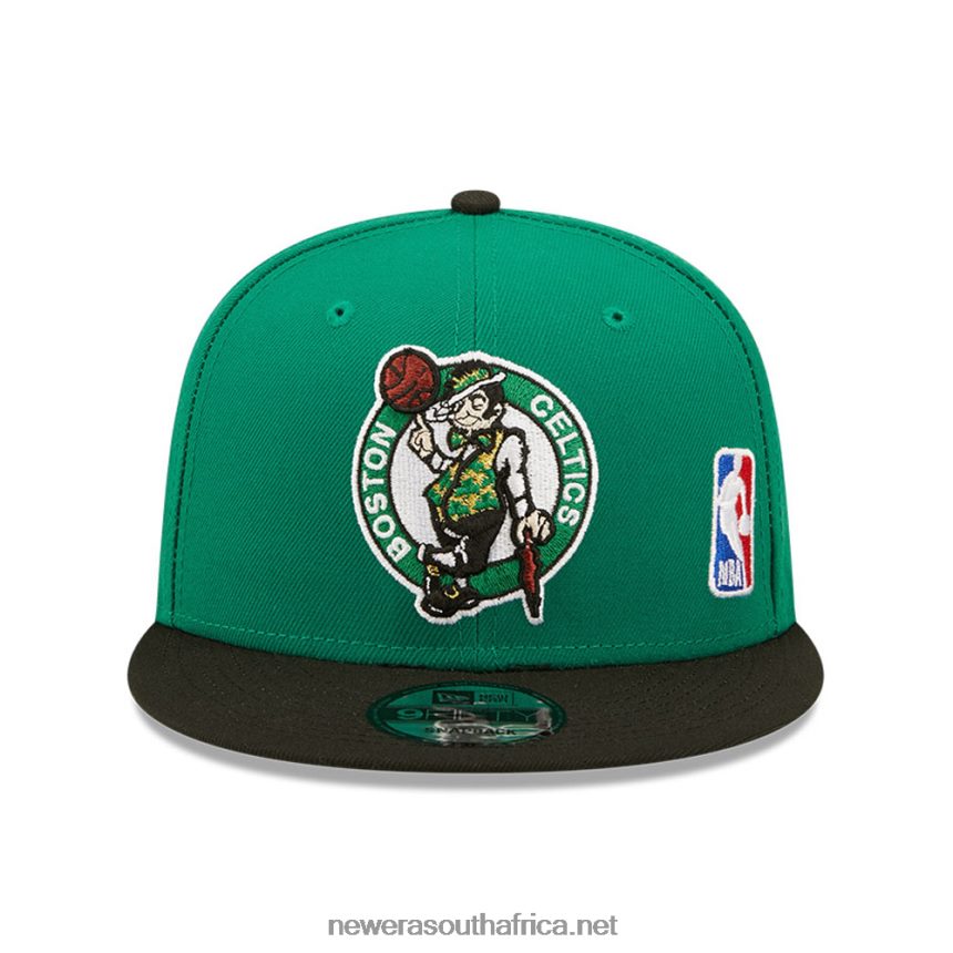 Boston Celtics NBA Black Letter Arch Green 9FIFTY Snapback Cap New Era TRBRBN2080