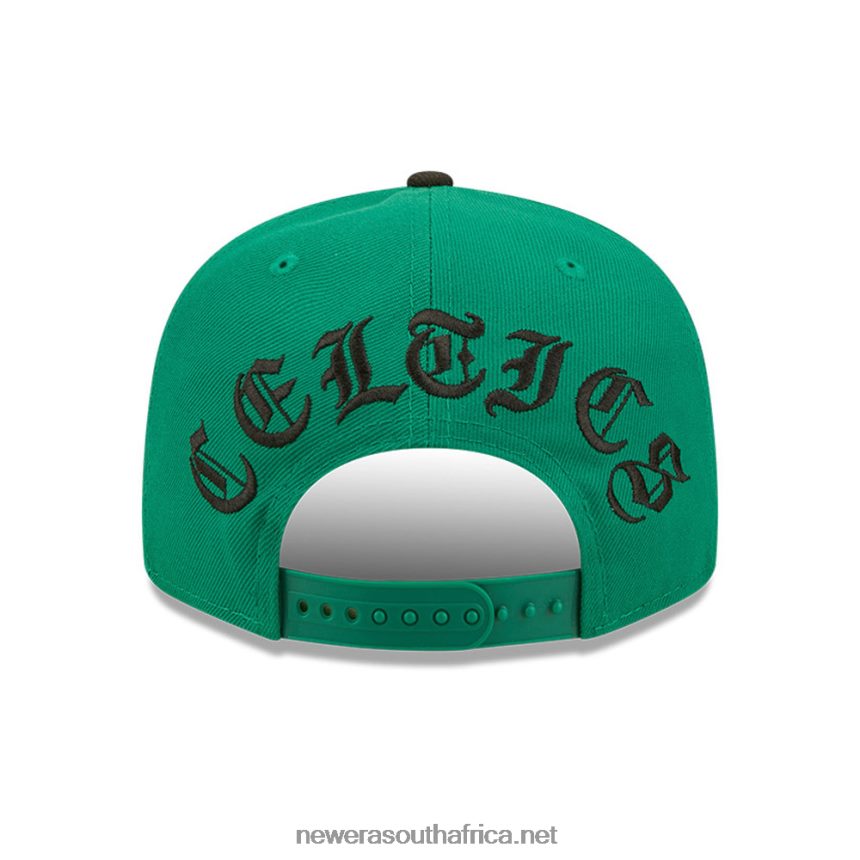 Boston Celtics NBA Black Letter Arch Green 9FIFTY Snapback Cap New Era TRBRBN2080