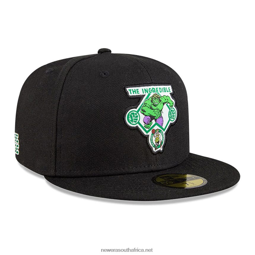 Boston Celtics NBA x Marvel Hulk Black 59FIFTY Fitted Cap New Era TRBRBN1274