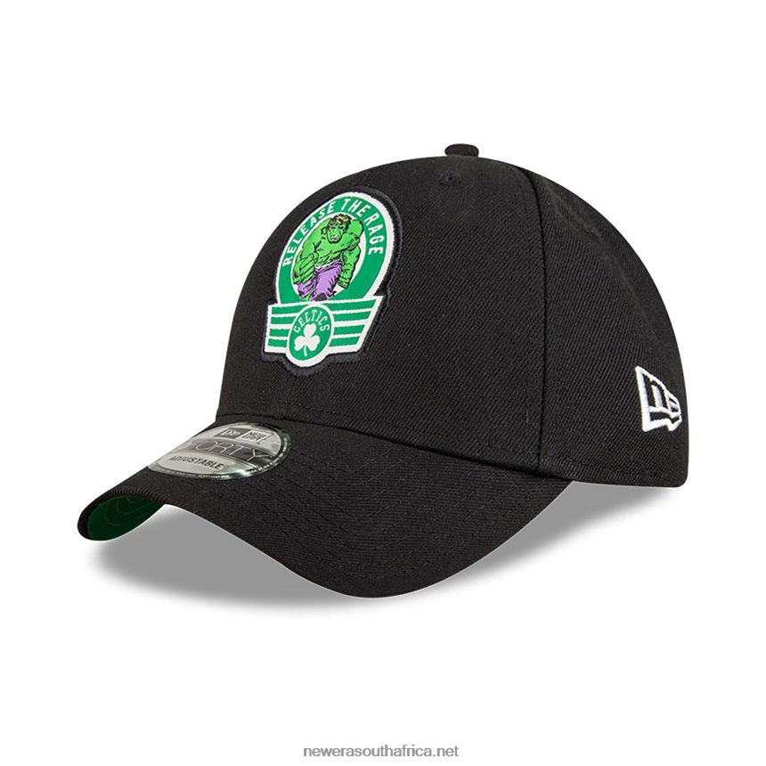Boston Celtics NBA x Marvel Hulk Black 9FORTY Adjustable Cap New Era TRBRBN1545