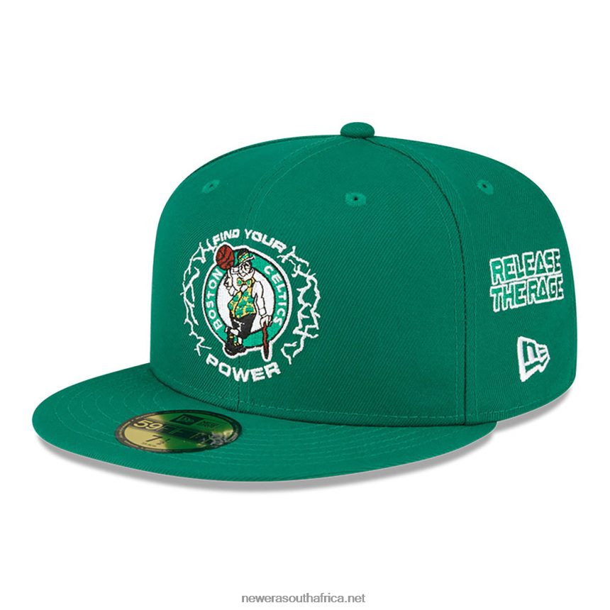 Boston Celtics NBA x Marvel Hulk Green 59FIFTY Fitted Cap New Era TRBRBN126