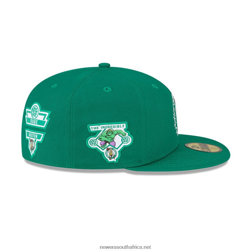 Boston Celtics NBA x Marvel Hulk Green 59FIFTY Fitted Cap New Era TRBRBN126