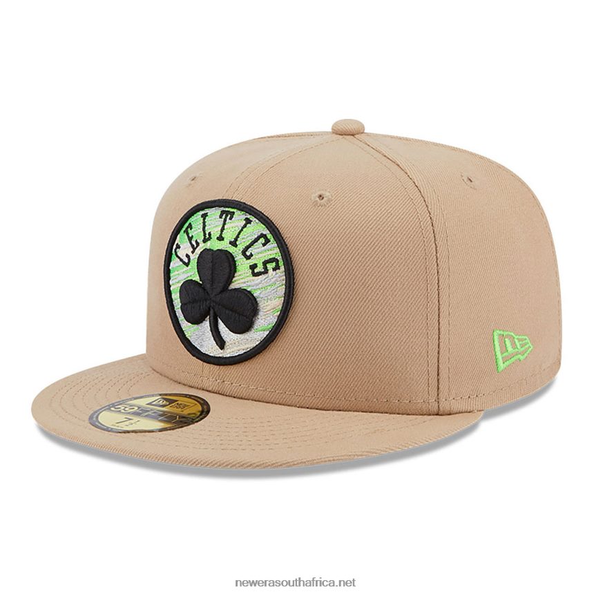 Boston Celtics Team Neon Beige 59FIFTY Fitted Cap New Era TRBRBN627