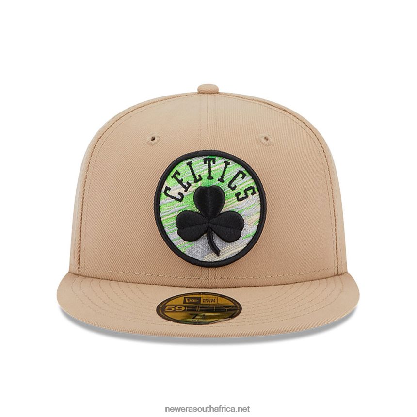 Boston Celtics Team Neon Beige 59FIFTY Fitted Cap New Era TRBRBN627