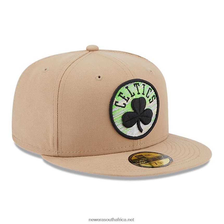 Boston Celtics Team Neon Beige 59FIFTY Fitted Cap New Era TRBRBN627