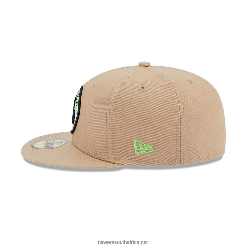 Boston Celtics Team Neon Beige 59FIFTY Fitted Cap New Era TRBRBN627