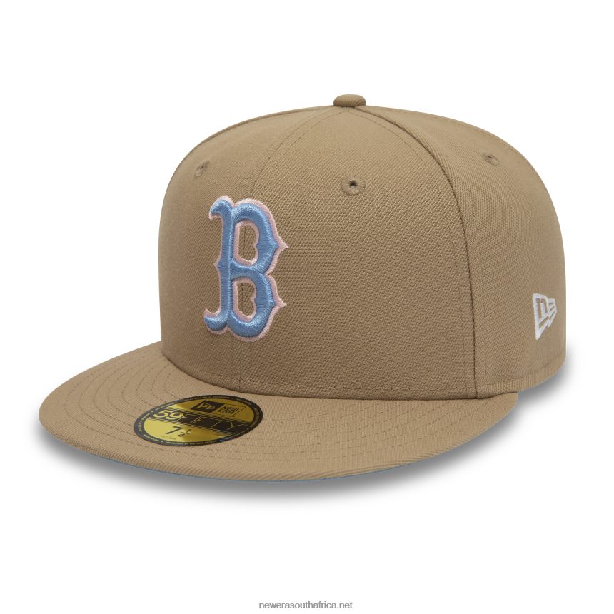 Boston Red Sox 2004 World Series Tan 59FIFTY Fitted Cap New Era TRBRBN31