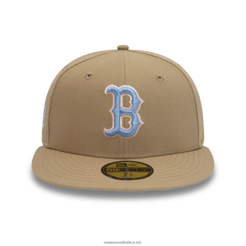 Boston Red Sox 2004 World Series Tan 59FIFTY Fitted Cap New Era TRBRBN31