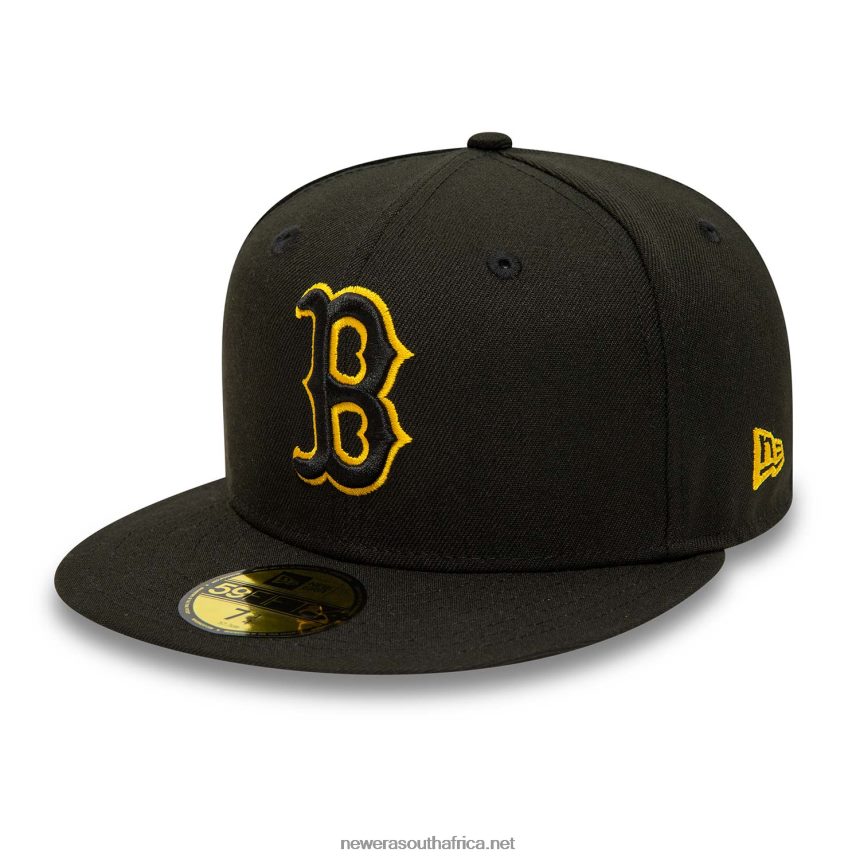 Boston Red Sox Black And Yellow 59FIFTY Fitted Cap New Era TRBRBN511