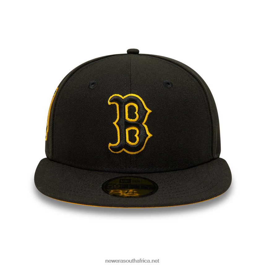Boston Red Sox Black And Yellow 59FIFTY Fitted Cap New Era TRBRBN511