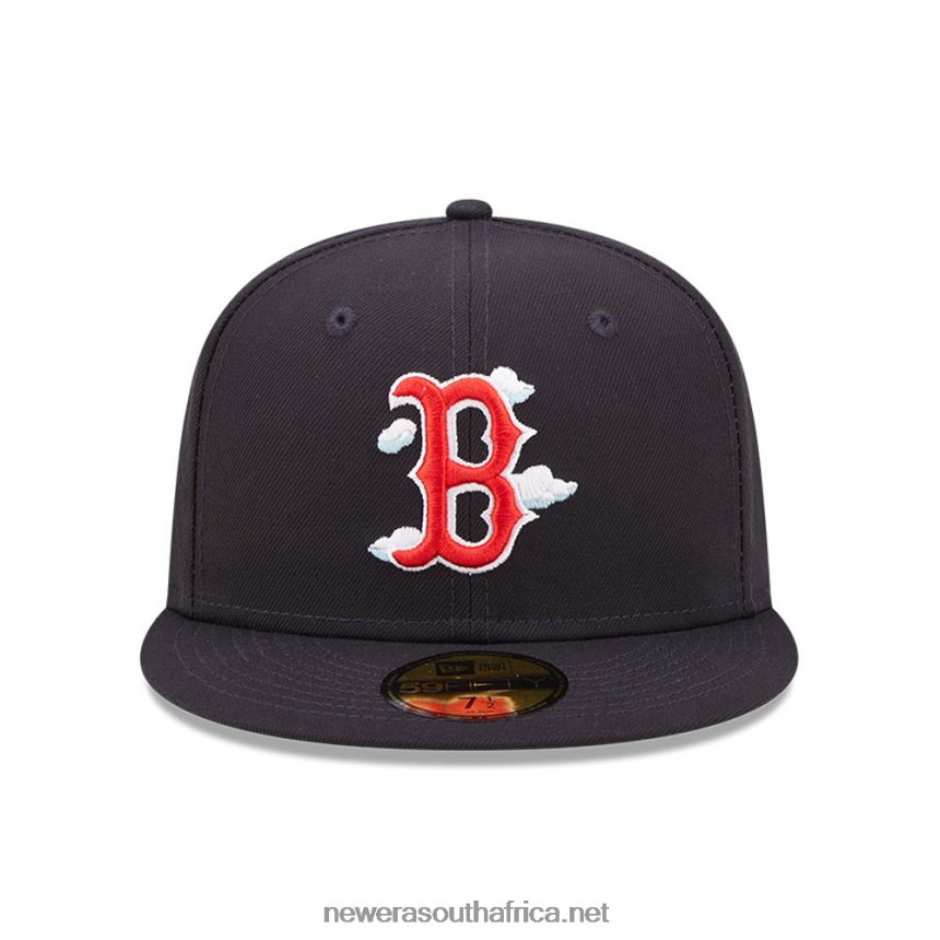 Boston Red Sox Comic Cloud Navy 59FIFTY Fitted Cap New Era TRBRBN426