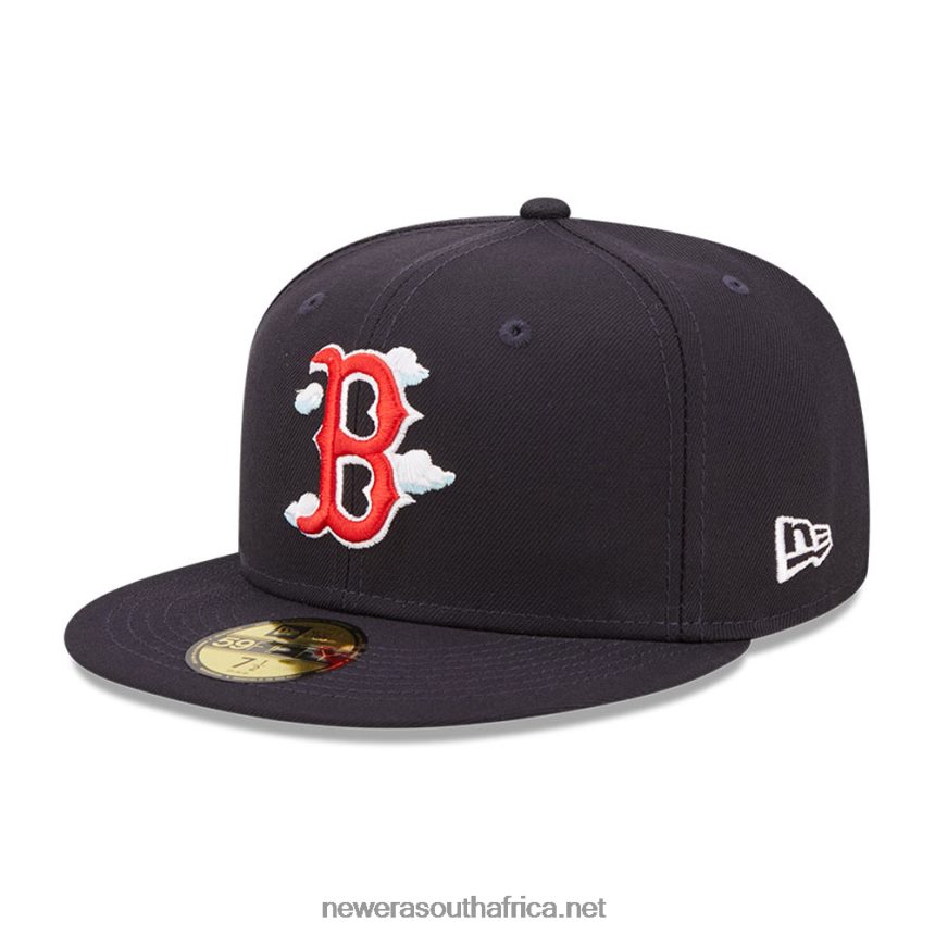 Boston Red Sox Comic Cloud Navy 59FIFTY Fitted Cap New Era TRBRBN426
