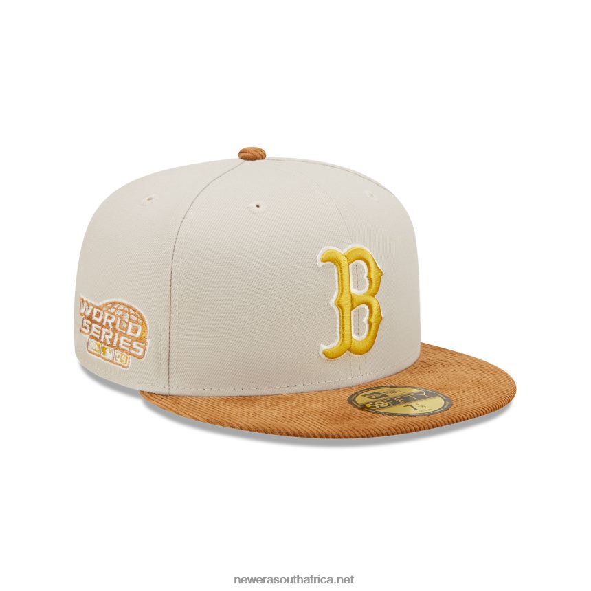 Boston Red Sox Cord Visor Stone 59FIFTY Fitted Cap New Era TRBRBN947