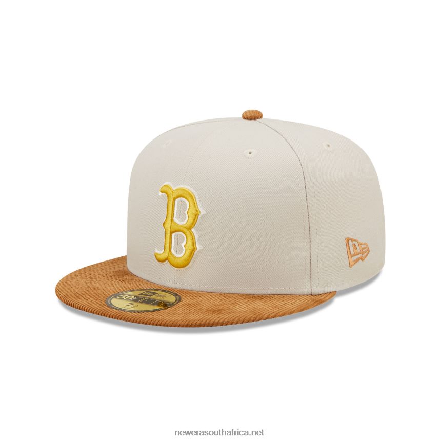 Boston Red Sox Cord Visor Stone 59FIFTY Fitted Cap New Era TRBRBN947
