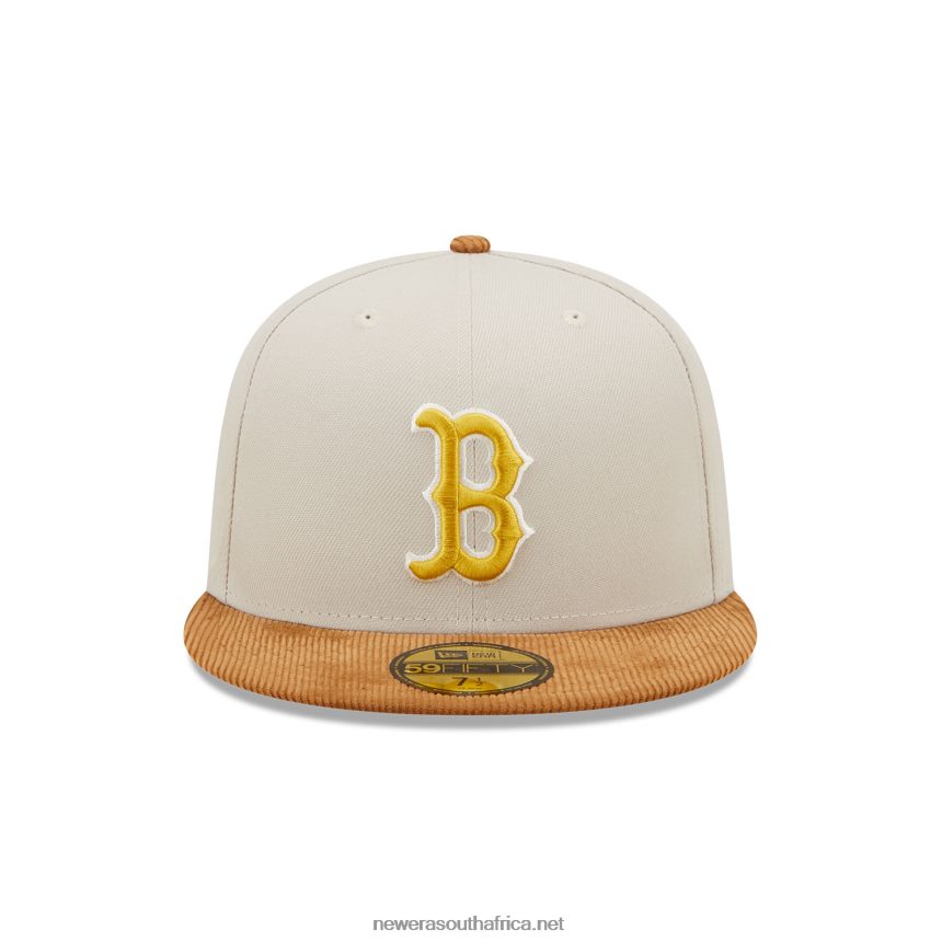 Boston Red Sox Cord Visor Stone 59FIFTY Fitted Cap New Era TRBRBN947