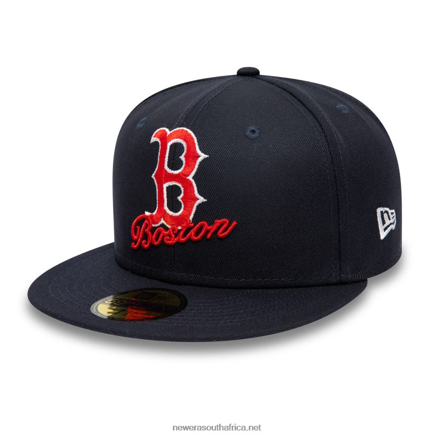 Boston Red Sox Dual Logo Navy 59FIFTY Cap New Era TRBRBN1165