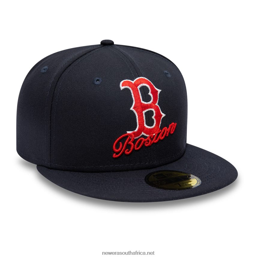 Boston Red Sox Dual Logo Navy 59FIFTY Cap New Era TRBRBN1165
