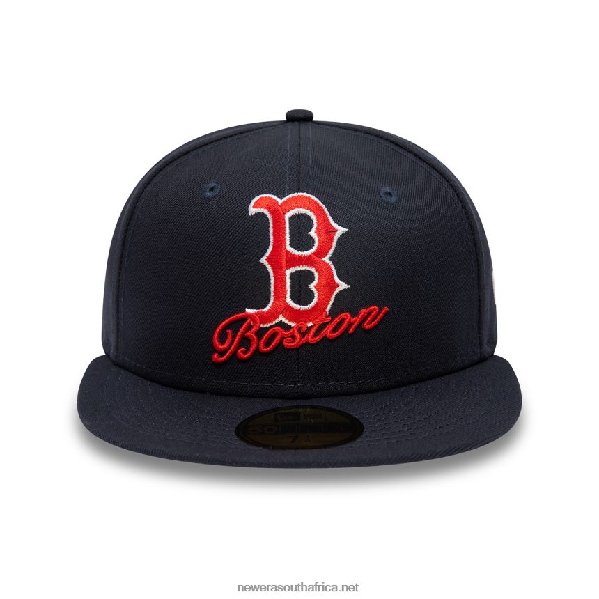 Boston Red Sox Dual Logo Navy 59FIFTY Cap New Era TRBRBN1165