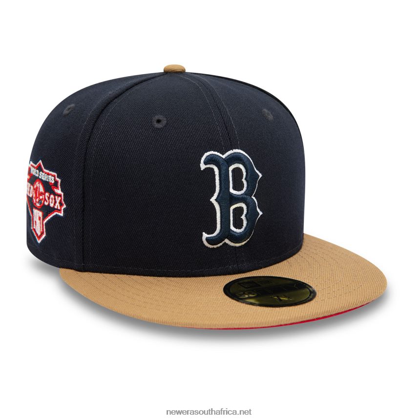 Boston Red Sox Fall Colours Contrast Visor Navy 59FIFTY Fitted Cap New Era TRBRBN518
