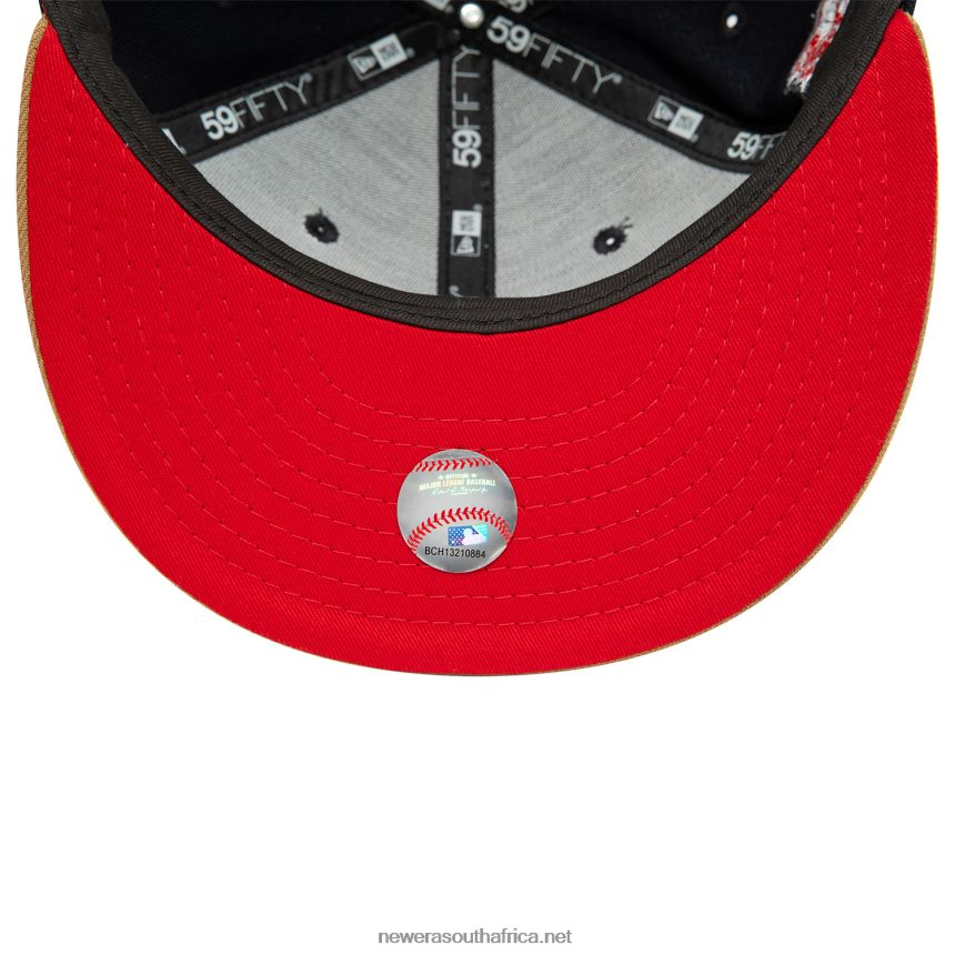 Boston Red Sox Fall Colours Contrast Visor Navy 59FIFTY Fitted Cap New Era TRBRBN518