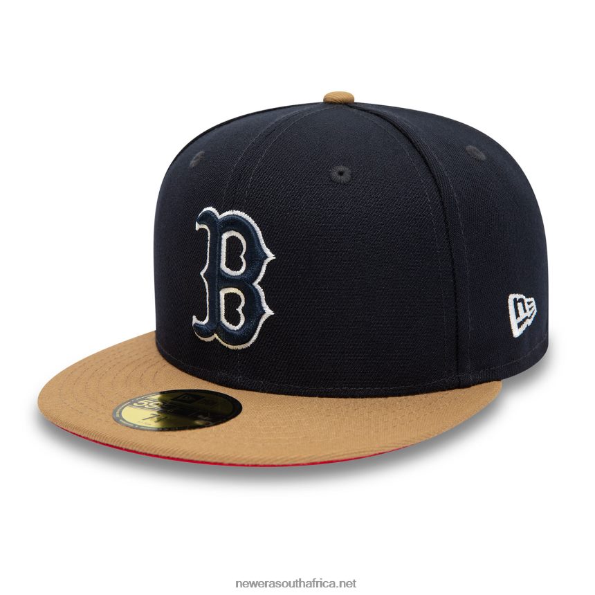 Boston Red Sox Fall Colours Contrast Visor Navy 59FIFTY Fitted Cap New Era TRBRBN518